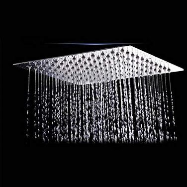 Душова лійка Andreas Dell Накладний тропічний душ Тропічна душова лійка з нержавіючої сталі V304 Полірована 40 x 40 см