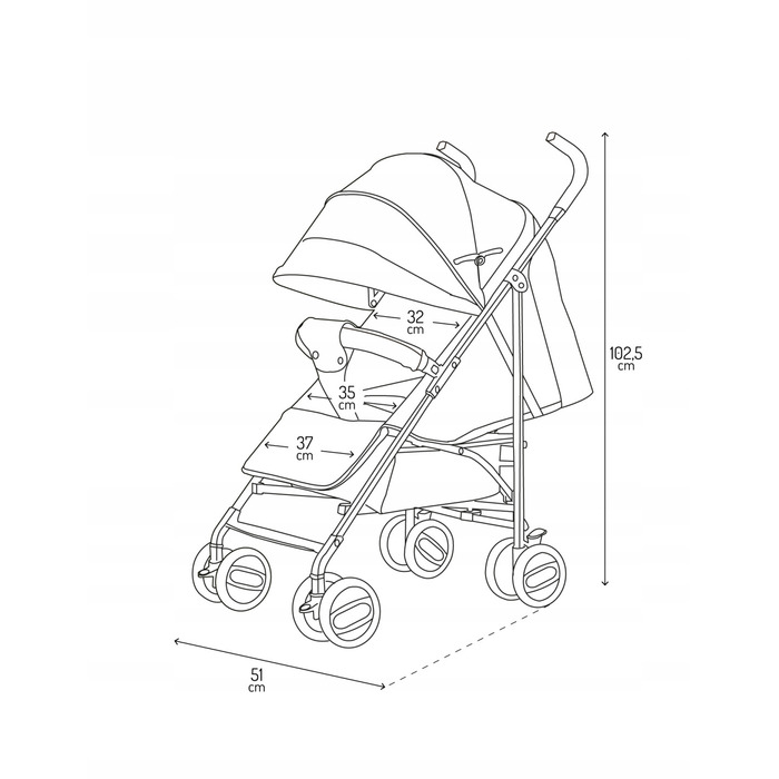 Прогулянкова коляска MoMi AKIRA, сіра, 6,70 кг, з дощовиком та москітною сіткою