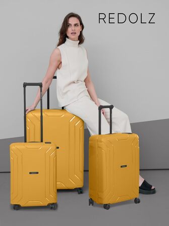 Набір валіз REDOLZ Hartschalen 3-в-1 (L/M/S) з TSA-замком | Жовтий | З поліпропілену | 75/65/55 см