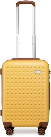 Жовтий валіза KONO 20 дюймів з ABS пластику, з TSA замком, 4 колеса, ручна поклажа 57 x 38 x 24 см