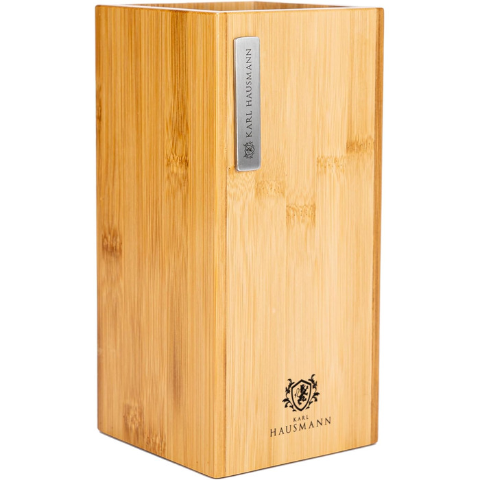 Блок для ножів Karl Hausmann з бамбука (без ножів) з вставкою з щетиною - універсальний, 23 x 10,8 x 10,8 см