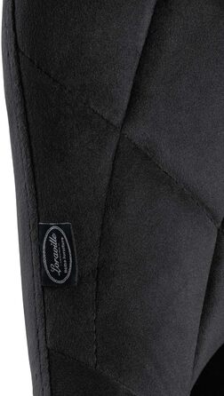 Набір з 2 барних стільців Lazio з велюровим сидінням, поворотні, з підніжкою, регульована висота, металевий каркас, колір: білий/чорний