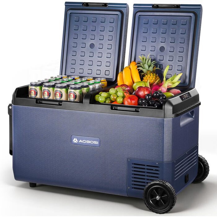 Автомобільний компресорний холодильник AAOBOSI 75л: Електричний, IPX4, -20°C/+20°C для авто, кемпінгу, подорожей
