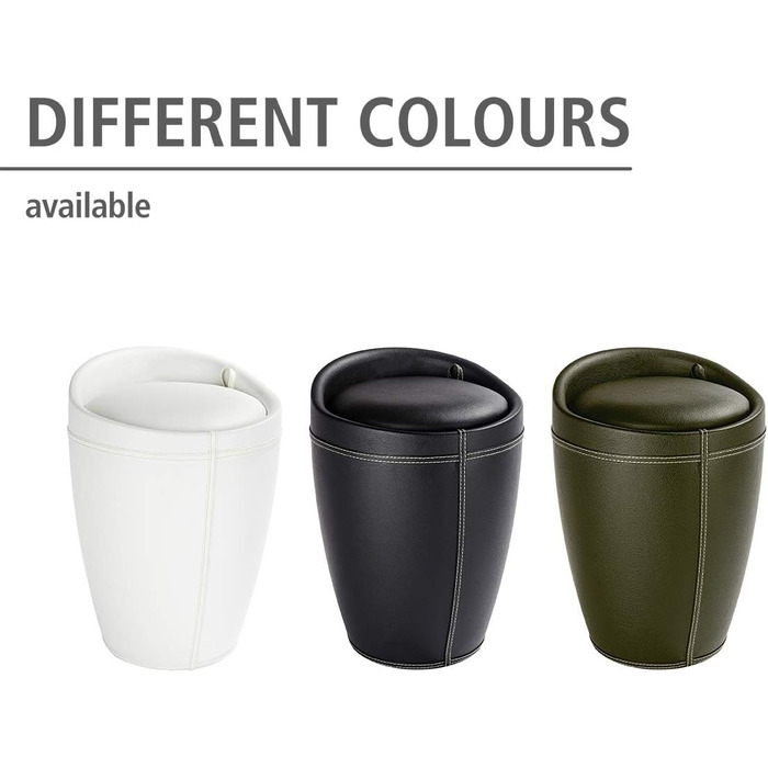 Пуф WENKO Candy з місцем для зберігання, коричневий, ABS-пластик, 20 л, Ø 36 x 50,5 см