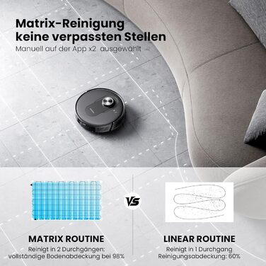 Робот-пилосос Proscenic Q8 з функцією миття, 6000Pa, 200 хв, потужний, з лазерною навігацією, 5 карт, керування через додаток, Alexa, Siri, IFTTT, Google, для підлоги та килимів, видаляє шерсть тварин