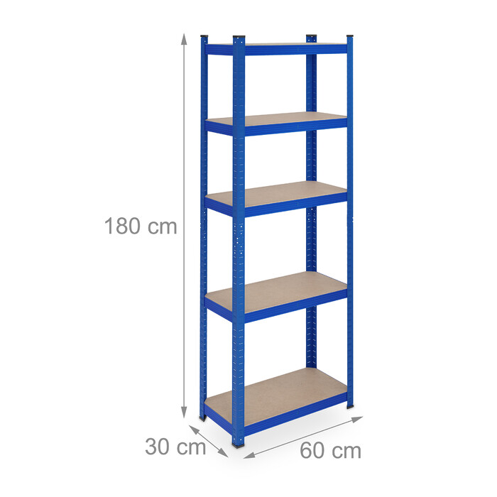 Полиця Relaxdays Blue Heavy Duty з 5 ярусами