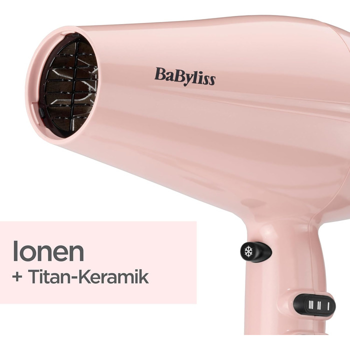 Фен для волосся BaByliss Rose Blush 2200 Вт з 3 рівнями температури та 2 режимами швидкості, 5337PRE