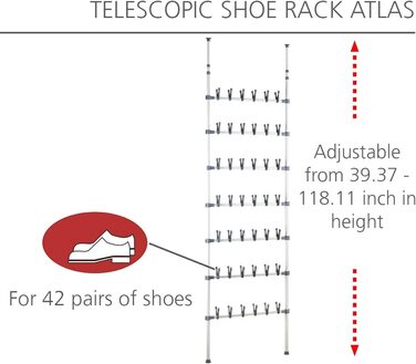 Телескопічна полиця для взуття WENKO Atlas, до 42 пар