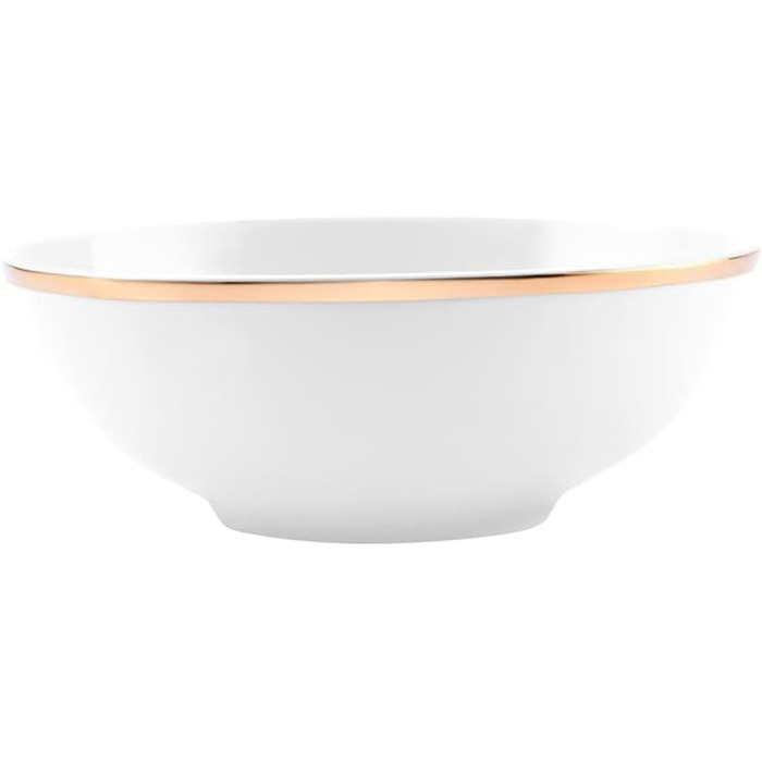 Порцеляновий посуд на 6 персон - Ексклюзивний набір посуду для елегантного посуду та урочистих випадків - Високоякісний фарфор із золотими вставками, 24 шт.