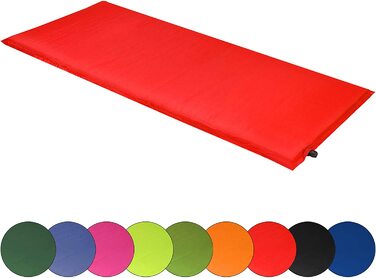 Спальний килимок ALPIDEX для кемпінгу товщиною 2,5, 6 або 10 см самонадувний підлоговий термальний килимок (червоний, 200 х 66 х 6,0 см)