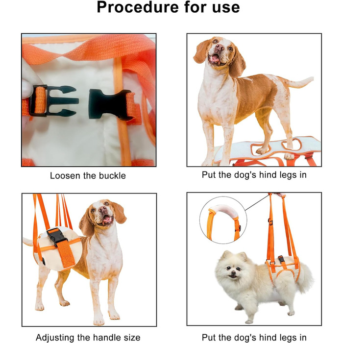 Переноска для собак зі слабкими задніми лапами (розмір L)