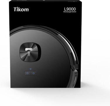 Робот-пилосос Tikom L9000 з функцією миття підлоги, LiDAR, 4000 Па, 150 хв, самозарядка, Wi-Fi, заборонені зони