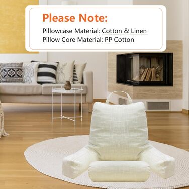 Ортопедична подушка для сну HONEHO з валиками для підтримки шиї, бежева