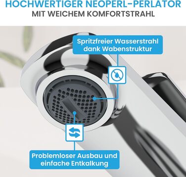 Змішувач для умивальника Bächlein Aldeya, чорний матовий, з монтажним комплектом