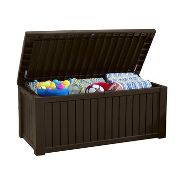 Ящик для подушок/садовий ящик Koll Living 570 л, коричневий - водонепроникний, з вентиляцією, витримує до 250 кг