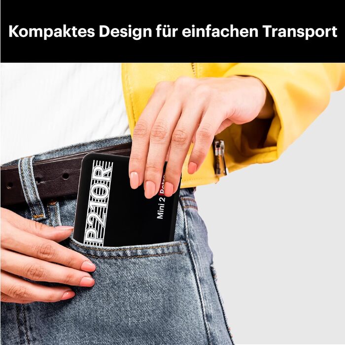 KODAK P210 Mini 2 Retro: Портативний кольоровий фотопринтер, Bluetooth, 54x86 мм, Ламінування, Комплект картриджів та аксесуарів
