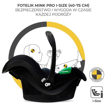 Дитяча коляска Kinderkraft MOOV2 4 в 1 з автокріслом I-SIZE, бежевий PRO, до 22 кг