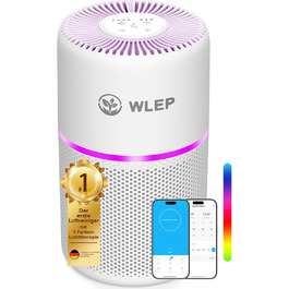 Повітряочисник для спальні з HEPA фільтром H13, активованим вугіллям, функцією ароматерапії, 360° циркуляцією повітря, нічним світлом та тихим режимом (KJ1-3S APP)