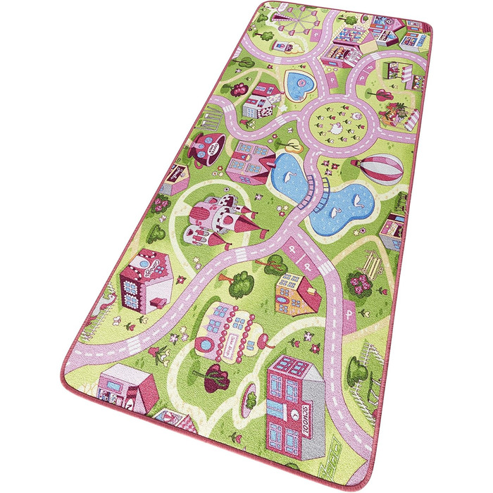 Килимок Hanse Home Play Sweet Town Дитячий килимок 90x200 см Рожевий