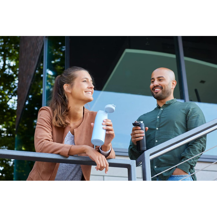 Термокружка Emsa N21518 Travel Mug Light - 0.4 л, нержавіюча сталь, клапан, BPA Free, блакитний колір