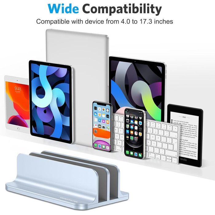 Підставка для ноутбука OMOTON: регульована, для екранів до 17.3 дюймів, сумісна з MacBook Air/Pro (блакитна)