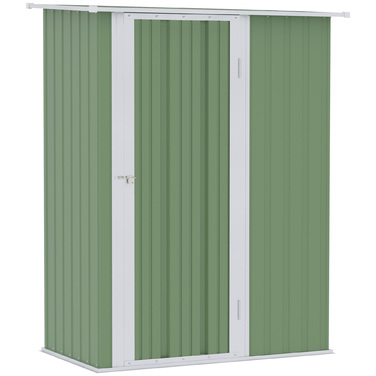 Outsunny Garden Shed Садовий сарай Садовий сарай з дверима Outdoor Steel Green 142 x 84 x 189 см | Аосом