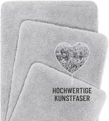 Килимок для ванної кімнати з м'якого флюсу, антиковзний, пральний, Porto Azzurro (55 x 65 см, 60 x 100 см, прямокутний)