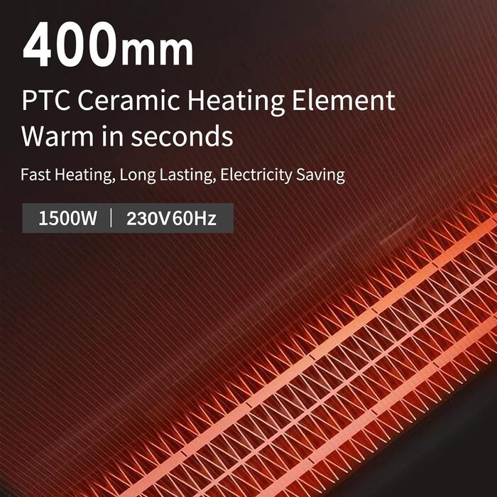 Електричний конвектор-нагрівач з пультом керування, 1500W, 4 режими, захист від перегріву, для кімнати до 25м²