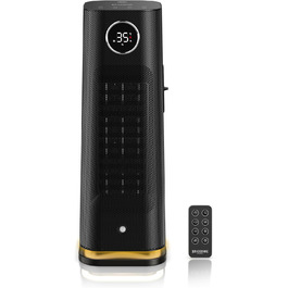 Обігрівач Brandson з пультом керування, 2000 Вт, ECO режим, осциляція, захист від дітей, таймер, LED-підсвічування, для ванної, вітальні, офісу, дитячої кімнати