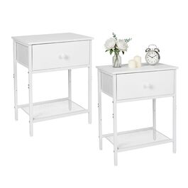 Набір приліжкових тумбочок Relaxdays (2 шт.) з ящиком та полицею