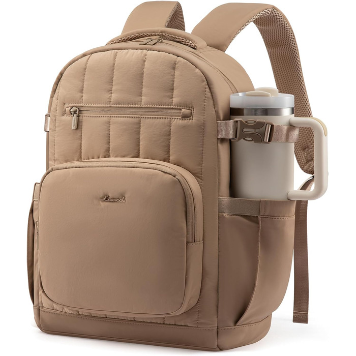 LOVEVOOK Рюкзак для жінок, водонепроникний шкільний рюкзак для підлітків, легкий рюкзак з відділенням для ноутбука (15,6 дюймів, хакі)