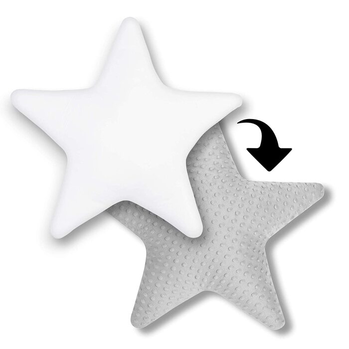 Набір подушок Amilian 3 x декоративна подушка у вигляді зоряної Хмари, декоративна подушка у вигляді зірочок для дитячої кімнати, дитяча декоративна подушка з начинкою для спальні, дивана, дитячого ліжечка для дівчаток і хлопчиків (білий)