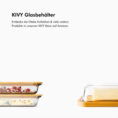 Скляні контейнери KIVY з кришками набір з 4 шт. - стекові скляні контейнери з дерев'яними кришками, виготовлені з екологічно чистого бамбука-скляні банки для зберігання
