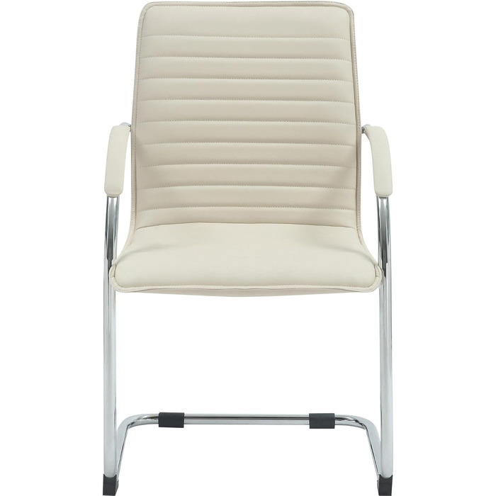 Набір з 2-х відкидних крісел Tira з штучної шкіри, з м'яким сидінням, колір кремовий