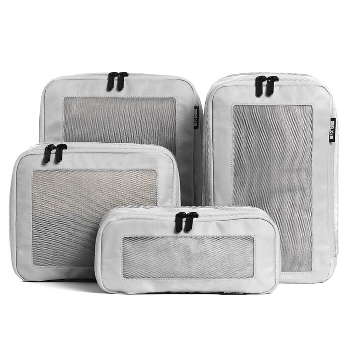Набір компресійних органайзерів для подорожей Aerotrunk для валіз та рюкзаків, 4 шт., світло-сірий