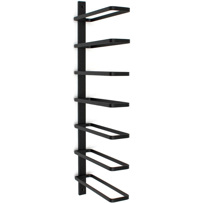 Металева полиця для вина DanDiBo на стіну, чорна, 93885 - для 7 пляшок, сучасний дизайн