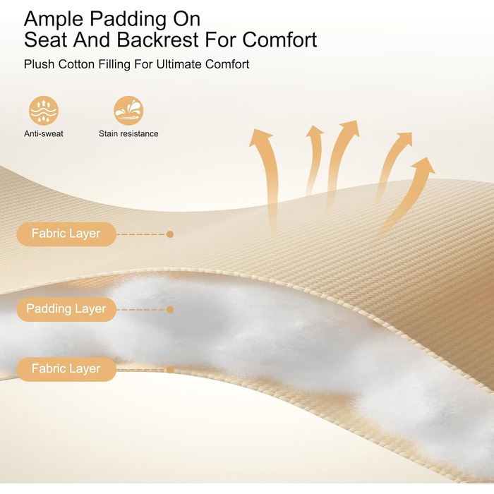 Розкладне ліжко для саду, широке 72 см, з підстаканником та подушкою, для відпочинку на вулиці, на терасі або балконі (Бежевий)