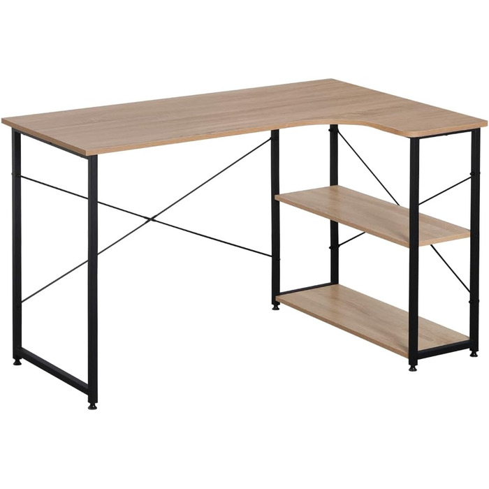 Письмовий стіл 120x74x71,5 см дерево/сталь чорнийіржавий колір