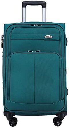 Набір валіз Beibye з тканини, тюркіс, з кишенями та розширенням