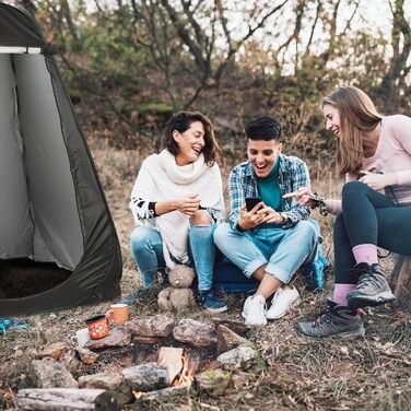 Складаний туалетний намет Trintion: портативна душова та роздягальня з UV-захистом для кемпінгу, пляжу та відпочинку на природі, з сумкою для перенесення