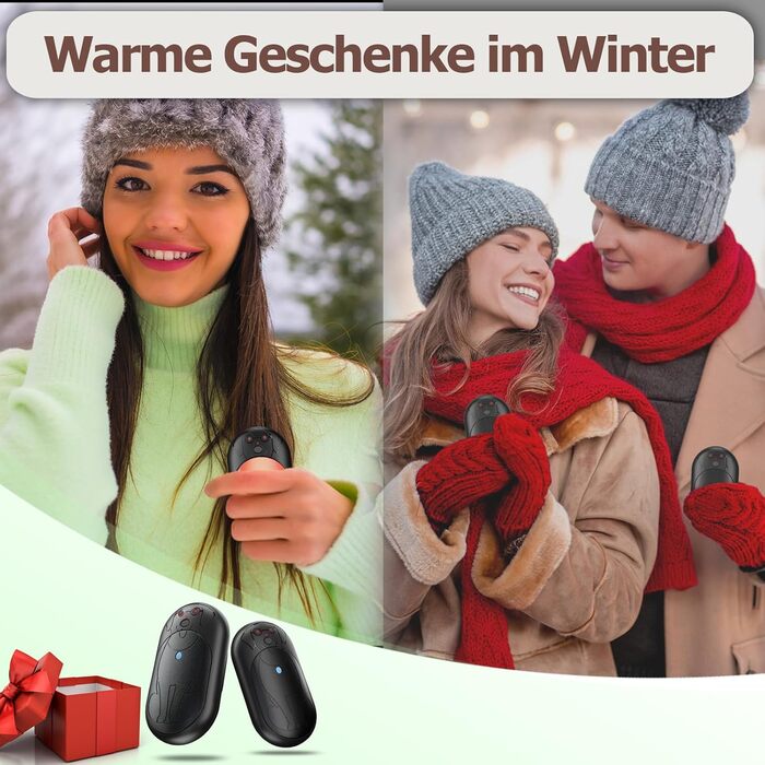 Електричні грілки для рук COTOP, 6000mAh, 2 шт. USB-C, 3 режими нагріву, для жінок, чоловіків, дітей, для катання на лижах, піших прогулянок, зелений (чорний)