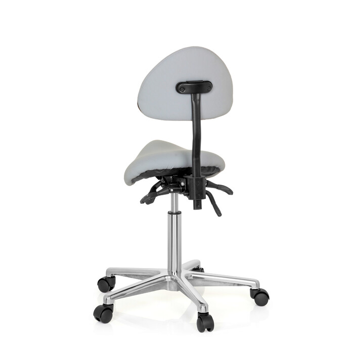 Крісло-стілець / Обертове крісло / Офісне крісло TOP WORK 20 з штучної шкіри сірого кольору hjh OFFICE