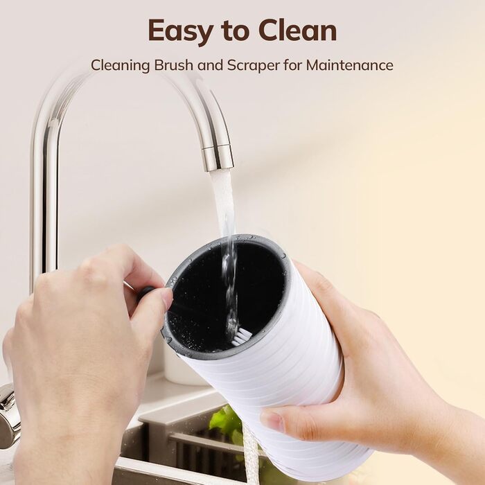 Електричний спінювач молока Morpilot 4-в-1 для лате, капучино та макіато (білий)