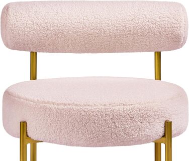 Обідній стілець зі спинкою Стильне крісло для вітальні Крісло Реклайнер (4, рожевий)