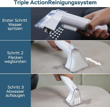 WECLEAN C3 - Миючий пилосос, 600W, 18Kpa, для килимів, диванів, вікон, дзеркал, авто, чорний/рожевий