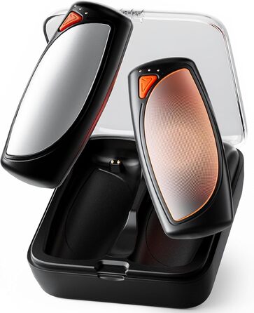 Електричні грілки для рук COTOP, 2 шт. з зарядним кейсом 14000 mAh, USB-C, 3 режими нагріву до 55°C, для кемпінгу, чорно-білі