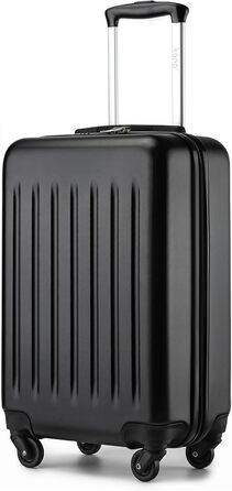 Чохол-валіза KONO, 55 см, 20 дюймів, ручна поклажа, ABS, чорний