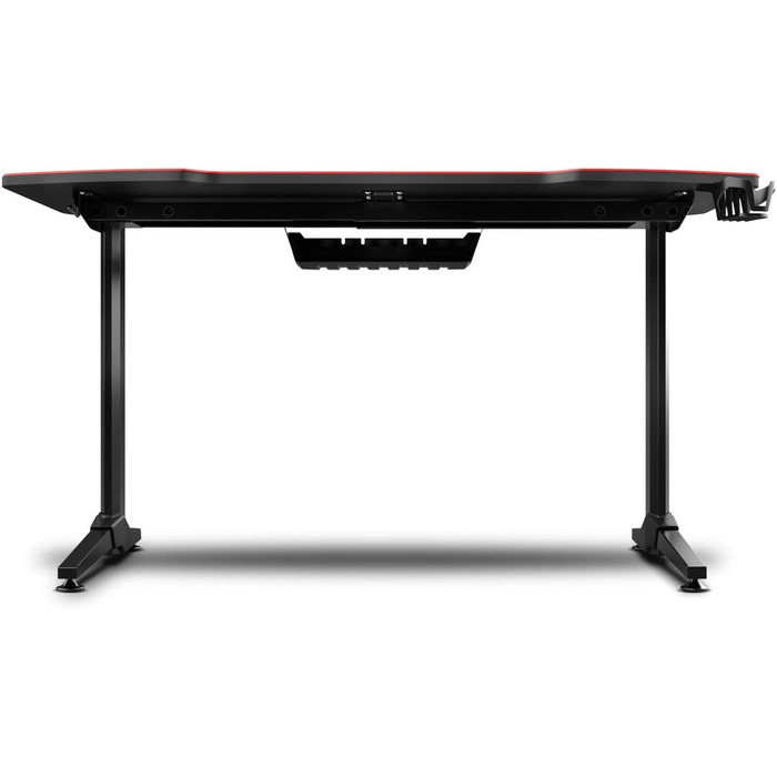 Ігровий стіл DRIFT GAMING з карбоновою поверхнею, великим килимком, підставками для чашок та навушників, регульованими ніжками, чорний (DRDZ200)
