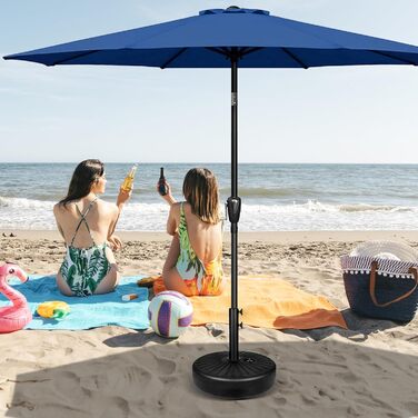 Міцний парасолькотримач InfiniPower 50 л для вулиці: газон, тераса, басейн (чорний)