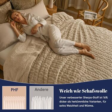 Плед Sherpa Fleecedecke: теплий, м'який, оксамитовий плед 152x203 см, сертифікат Oeko-Tex®, Khaki